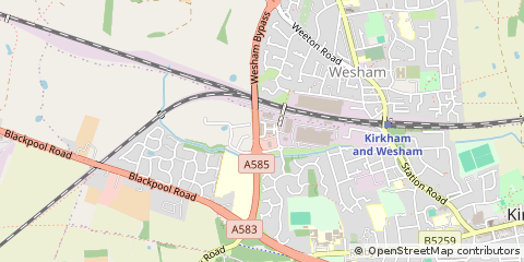 Map of Preston, Lancashire
