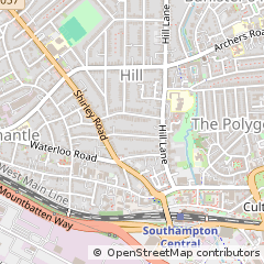Map of Southampton, Hampshire