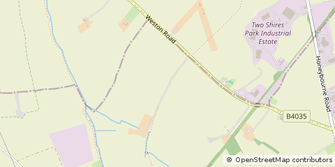 Map of Evesham, Worcestershire