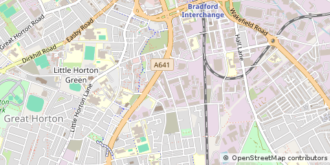Map of Bradford, West Yorkshire