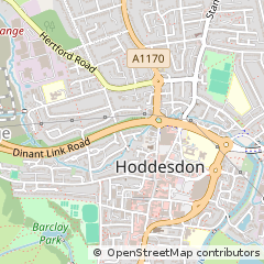 Map of Hoddesdon, Herts