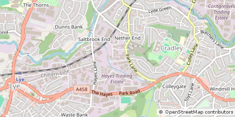 Map of Halesowen, West Midlands