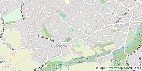 Map of Sheffield, Derbyshire