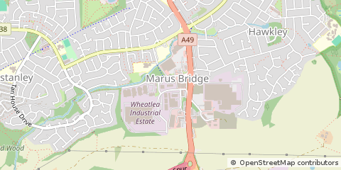 Map of Wigan, Lancashire