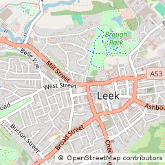 Map of Leek, Staffordshire