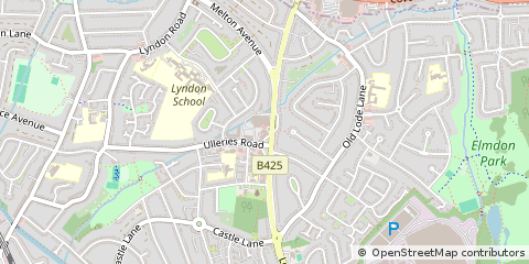 Map of Solihull, West Midlands