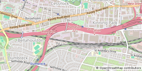 Map of Glasgow, Lanarkshire