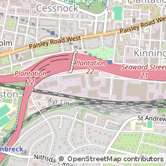 Map of Glasgow, Lanarkshire