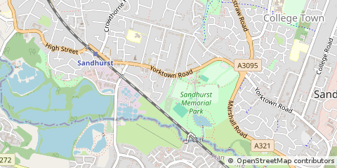 Map of Sandhurst, Berks