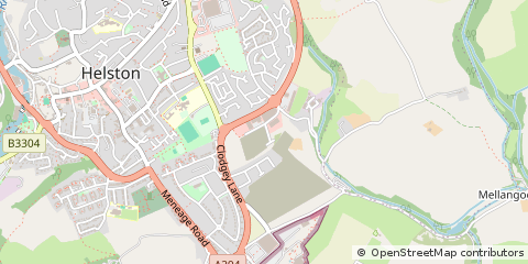 Map of Helston, Cornwall