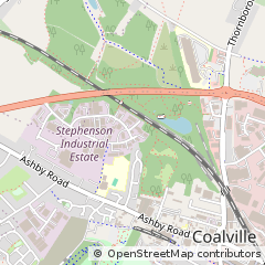Map of Coalville, Leicestershire