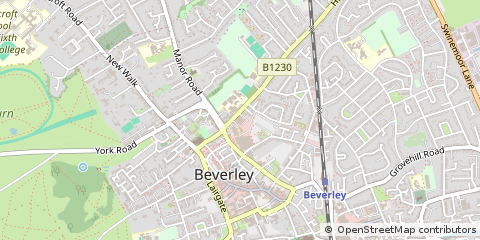 Map of Beverley, East Yorkshire