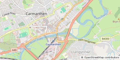 Map of Carmarthen, Carms