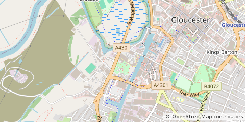 Map of Gloucester, Glos