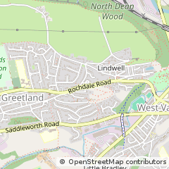 Map of Halifax, West Yorkshire