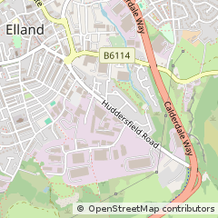 Map of Elland, West Yorkshire