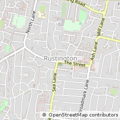 Map of Rustington, West Sussex