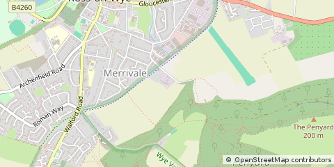 Map of Ross-on-WYE, Herefordshire