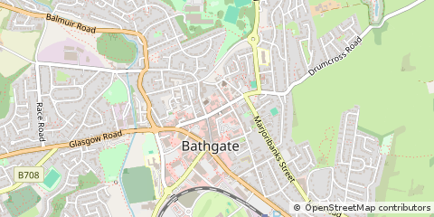 Map of Bathgate, West Lothian