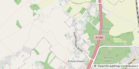 Map of Welwyn, Herts