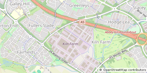 Map of Milton Keynes, Bucks