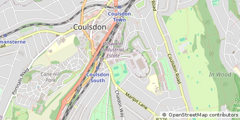Map of Coulsdon, Surrey