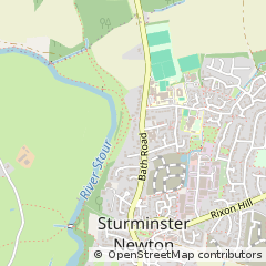 Map of Sturminster Newton, Dorset