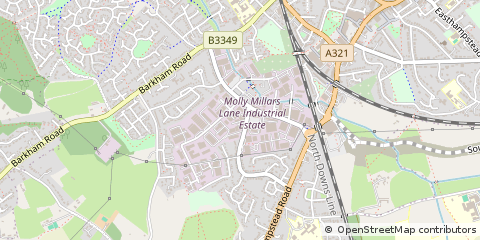 Map of Wokingham, Bekshire