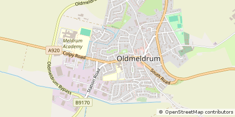 Map of Oldmeldrum, Aberdeenshire