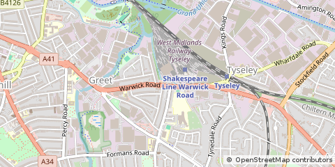 Map of Birmingham, West Midlands