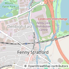 Map of Fenny Stratford, Milton Keynes