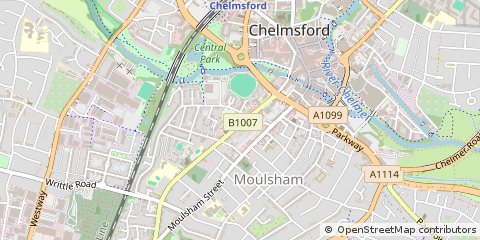 Map of Chelmsford, Essex