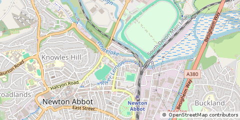 Map of Newton Abbot, Devon