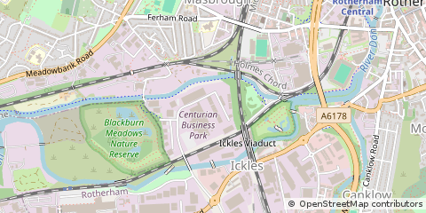Map of Rotherham