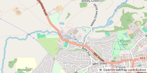 Map of Leek, Staffordshire
