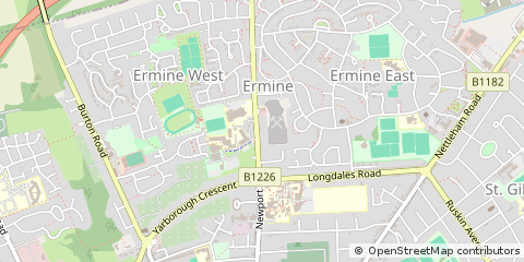 Map of Lincoln, Lincolnshire