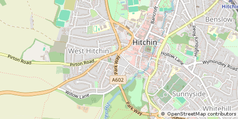 Map of Hitchin, Hertfordshire