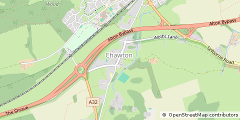 Map of Chawton, Alton, Hampshire