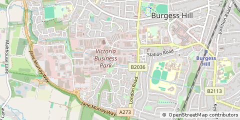 Map of Burgess Hill, West Sussex