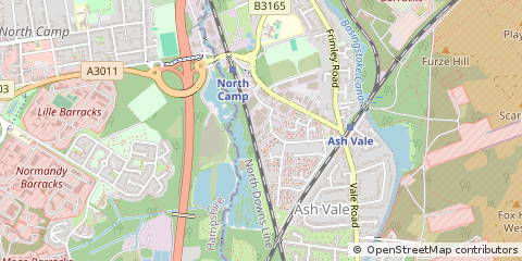 Map of ASH Vale, Surrey