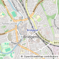 Map of Bridgend, MID Glamorgan