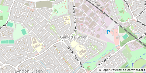 Map of Birmingham, West Midlands