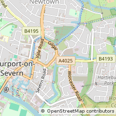 Map of Stourport on Severn, Worcs