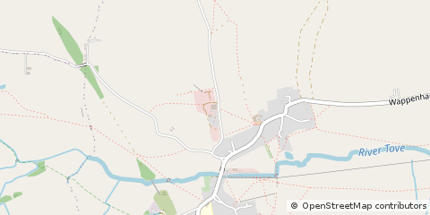 Map of Helmdon, Brackley Northants