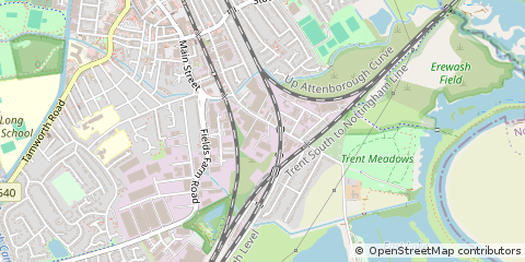 Map of Long Eaton, Nottingham, Nottinghamshire