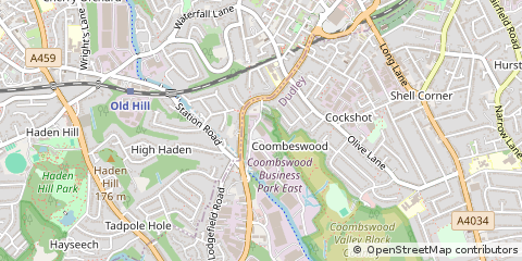 Map of Cradley Heath, West Midlands