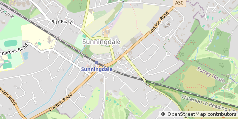 Map of Ascot, Berkshire