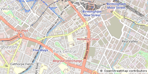 Map of Birmingham, West Midlands