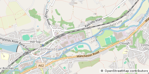 Map of Slaithwaite, Huddersfield