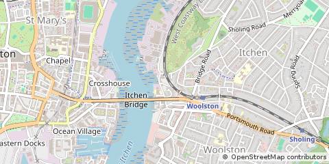 Map of Southampton, Hampshire